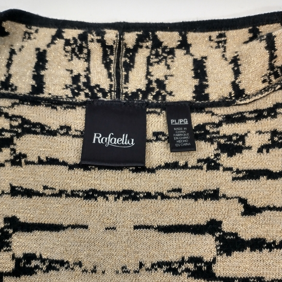 Rafaella Leopard Open Front Cardigan Sweater Duster Size PL - Picture 7 of 8